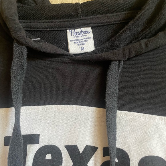 Women's Pressbox University of Texas Callie Colorblock Pullover Cropped Hoodie - Picture 3 of 4